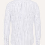 pin stripes white oxford shirt ghost shot back