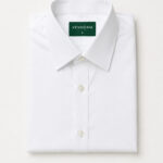 white cotton poplin shirt folded
