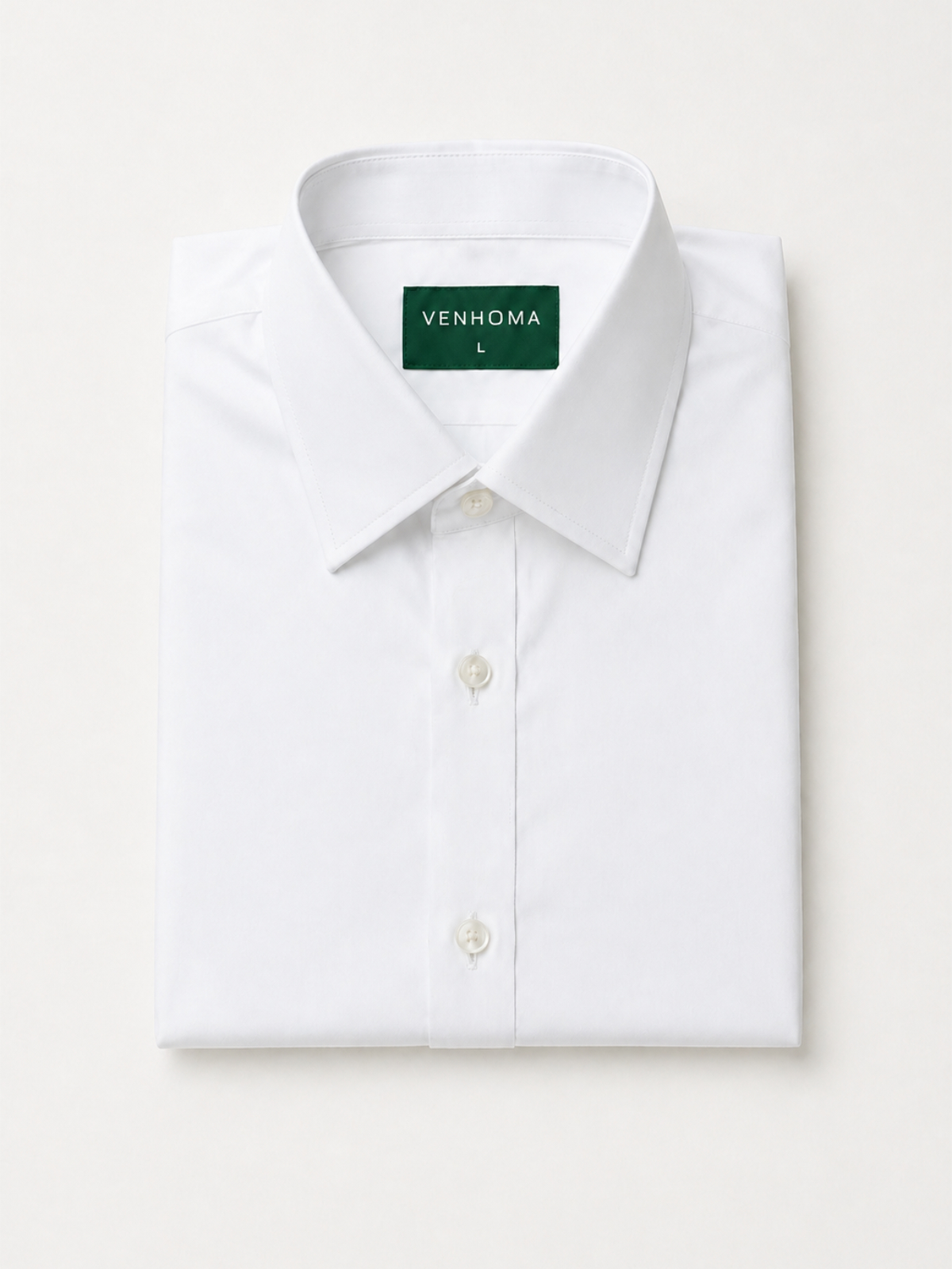 white cotton poplin shirt folded