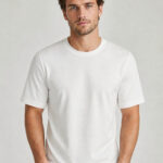 white t shirt front model