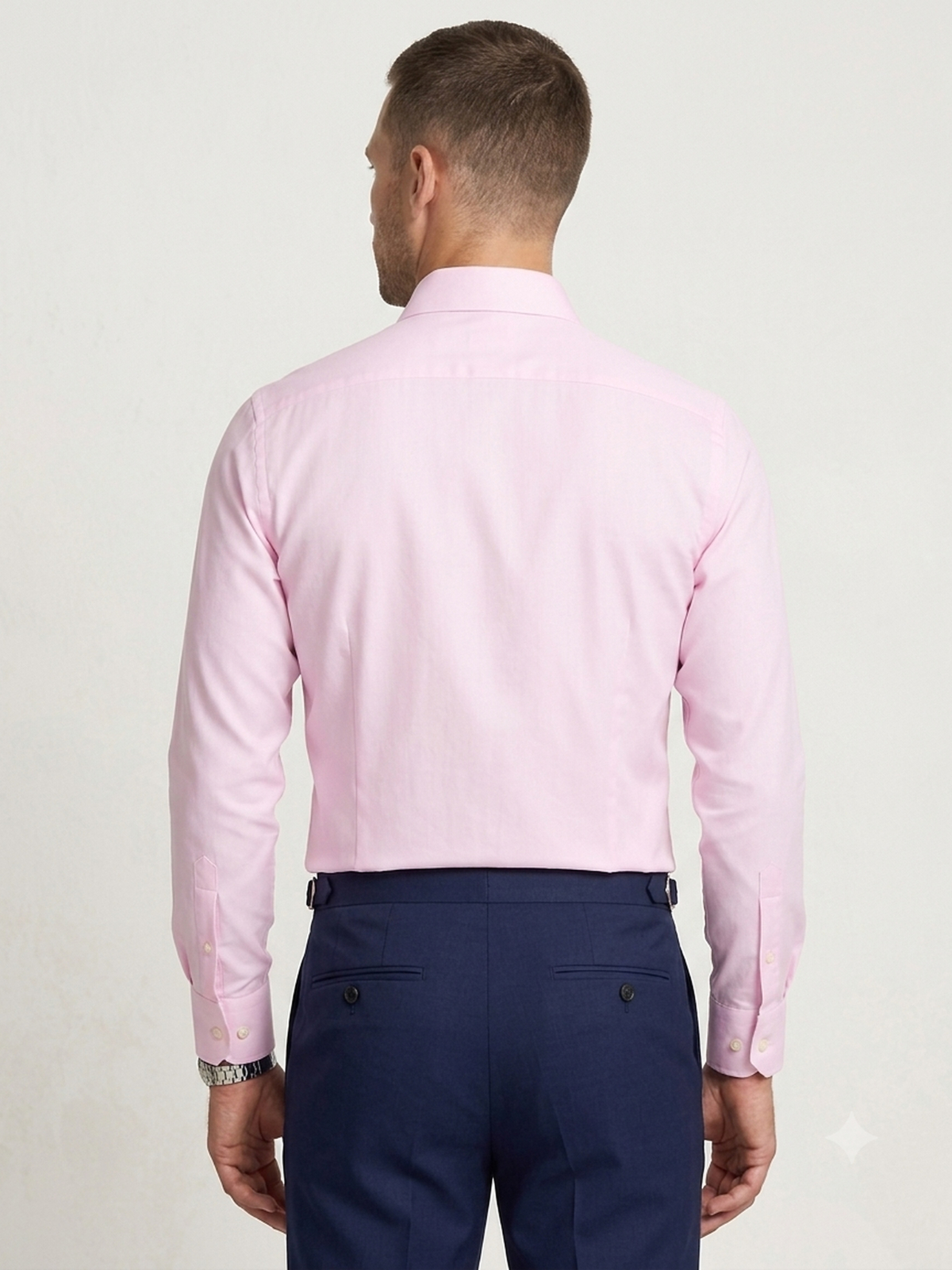 Pink Halite Cotton Poplin Shirt, Spread Collar, Regular Fit - Image 2